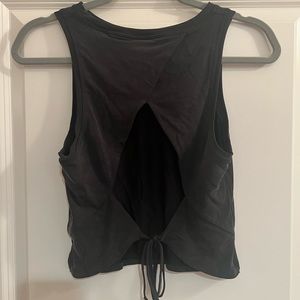 Lululemon Cropped Tank Tie Back Black